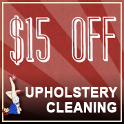 $15 OFF Upholstery Cleaning